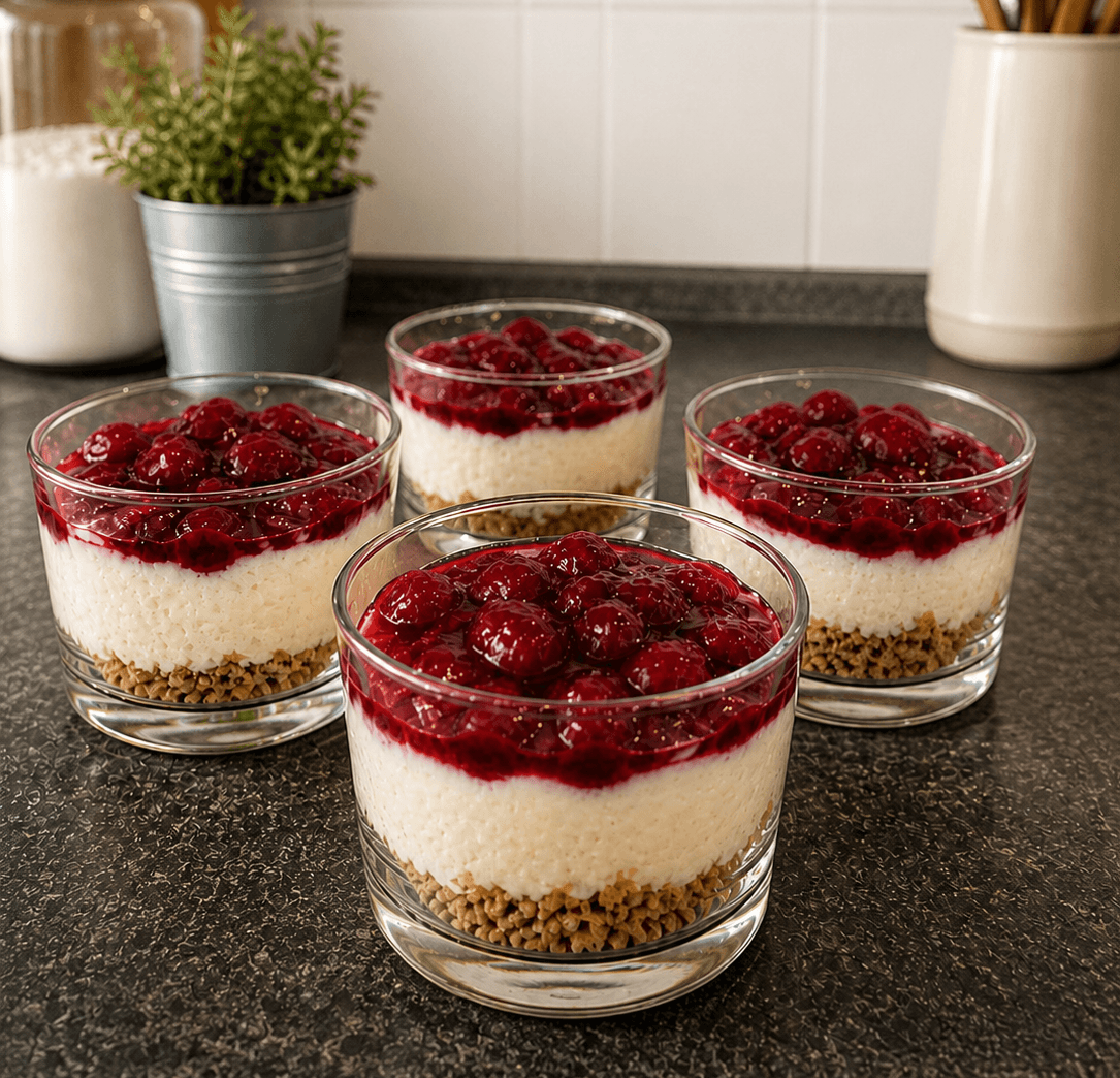 Cheesecake maison aux fruits rouges en verrine – Chez Elsa, Renens